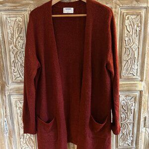 Old Navy Burnt Red Open Cardigan XL